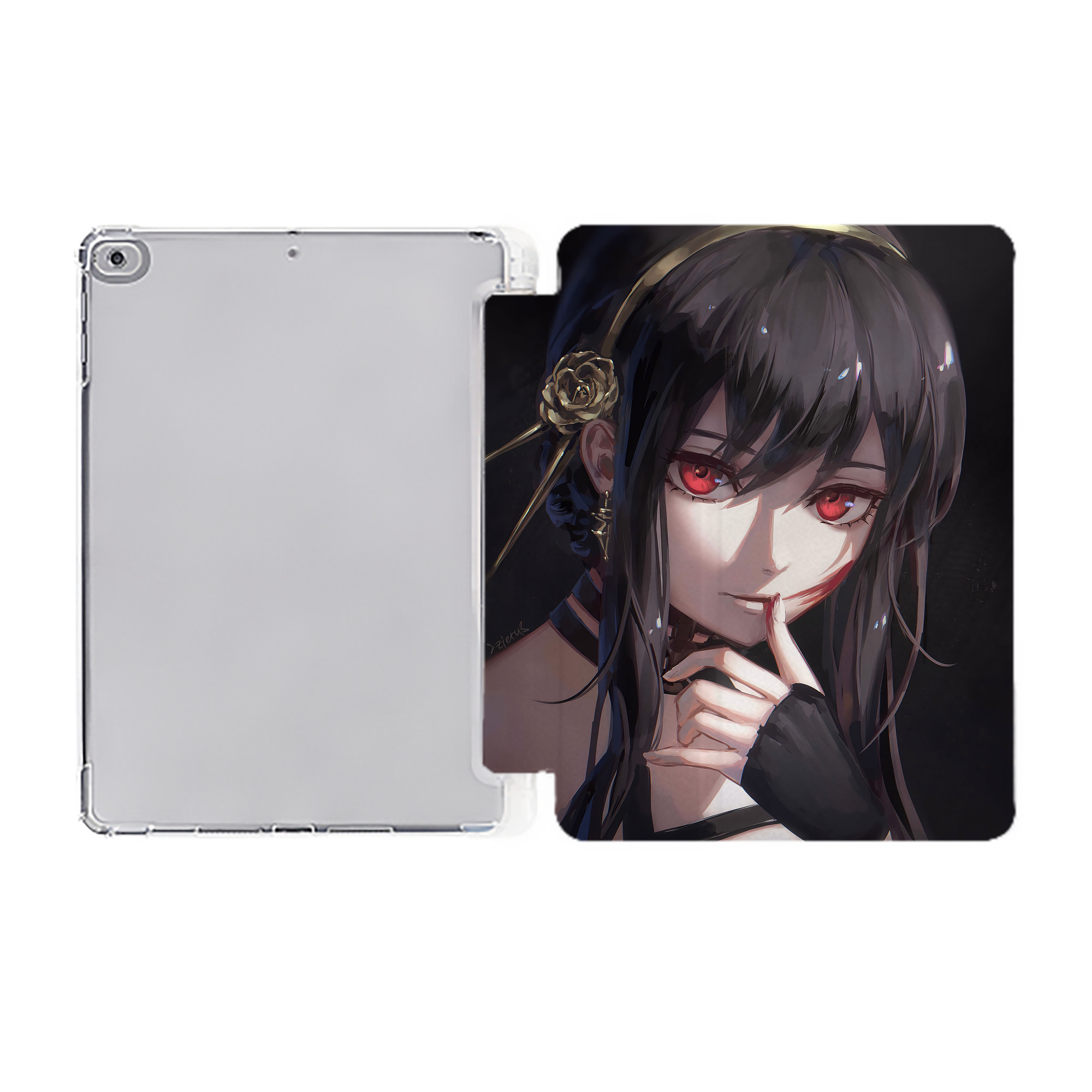 （画像用） SPY×FAMILY间谍家家酒 IPad ケース ペン収納付き 三つ折りスタンド PUレザー×シリコン 対応機種9.5/10.5/10.9インチ